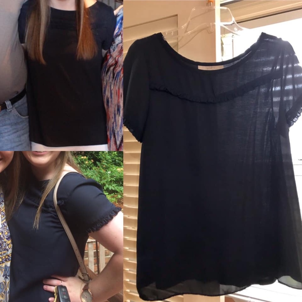 Dark blue Loft blouse